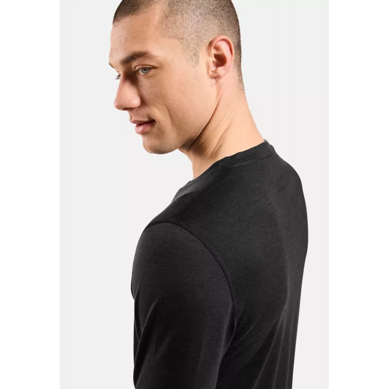 Odlo Merino 200 BL Top Crew Neck LS Camada Base - Preto - XXL