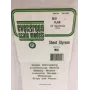 Evergreen 9010 Placa de Poliestireno 300 x 150 x 0,25 mm, Branco, Pack de 4