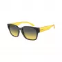 Óculos de sol unissexo retangulares Arnette AN4325-27862Q, armação cinzenta, lentes de policarbonato cinzentas, 54-19-145 mm
