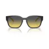 Óculos de sol unissexo retangulares Arnette AN4325-27862Q, armação cinzenta, lentes de policarbonato cinzentas, 54-19-145 mm