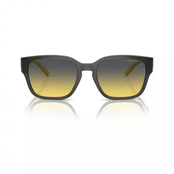 Óculos de sol unissexo retangulares Arnette AN4325-27862Q, armação cinzenta, lentes de policarbonato cinzentas, 54-19-145 mm