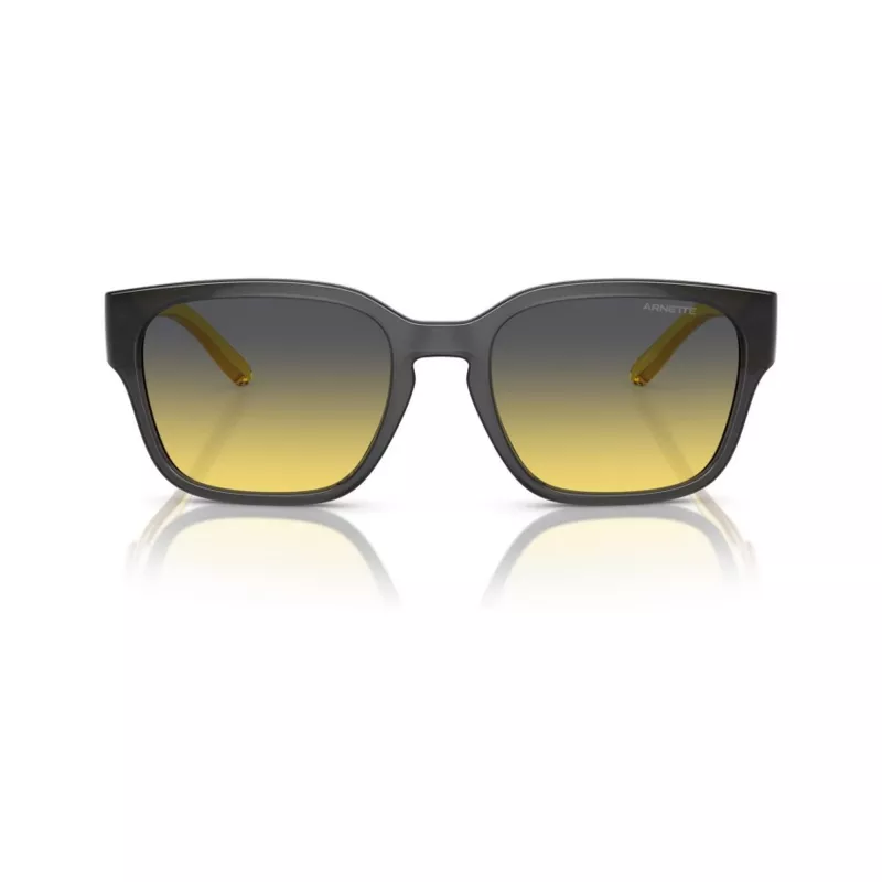Óculos de sol unissexo retangulares Arnette AN4325-27862Q, armação cinzenta, lentes de policarbonato cinzentas, 54-19-145 mm