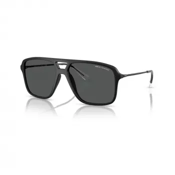 Óculos de sol de homem Armani Exchange AX4150SU, armação preta, lentes cinzentas, 59/15/145 mm AX4150SU80588