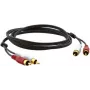 Cabo de áudio coaxial Kramer C-2RAM/2RAM-1 ficha RCA macho para ficha RCA macho 0,3m preto 95-0202001