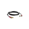 Cabo de áudio coaxial Kramer C-2RAM/2RAM-1 ficha RCA macho para ficha RCA macho 0,3m preto 95-0202001
