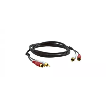 Cabo de áudio coaxial Kramer C-2RAM/2RAM-1 ficha RCA macho para ficha RCA macho 0,3m preto 95-0202001