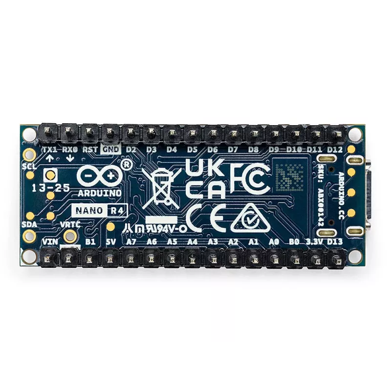 Arduino Nano R4 H - R4 RA4M1 com barra de pinos (ABX00143)