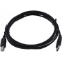 Cabo USB 2.0 Kramer Electronics 0,9m ficha macho USB-A para ficha macho USB-B preto (96-0215003)