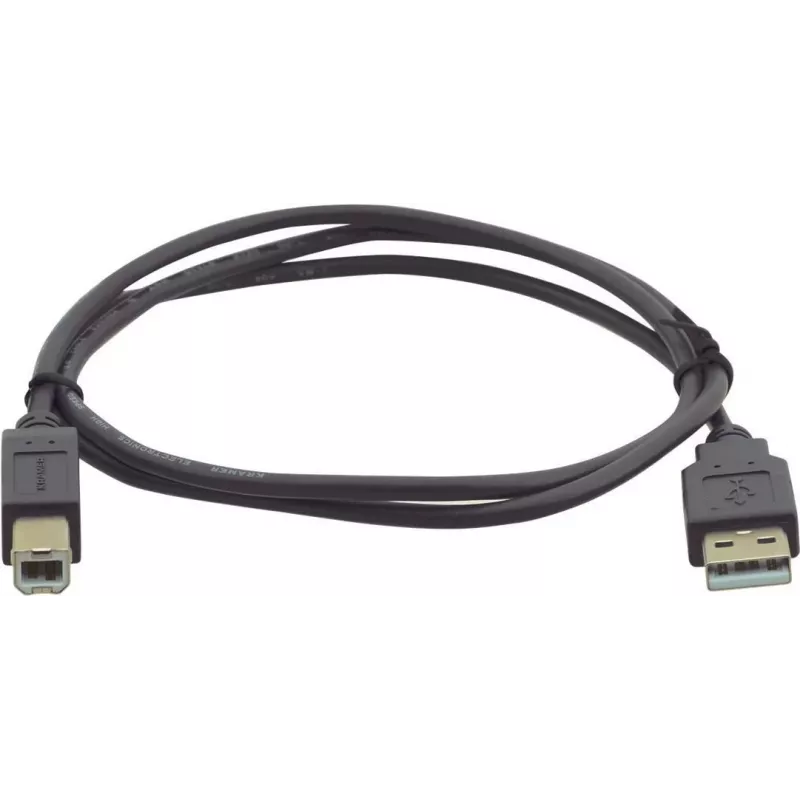 Cabo USB 2.0 Kramer Electronics 0,9m ficha macho USB-A para ficha macho USB-B preto (96-0215003)