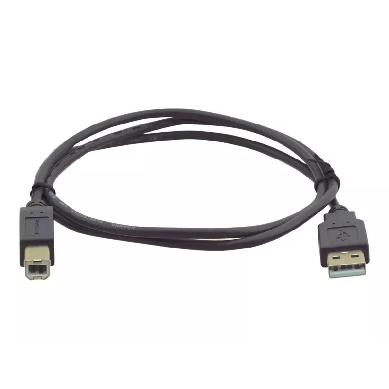Cabo USB 2.0 Kramer Electronics 0,9m ficha macho USB-A para ficha macho USB-B preto (96-0215003)