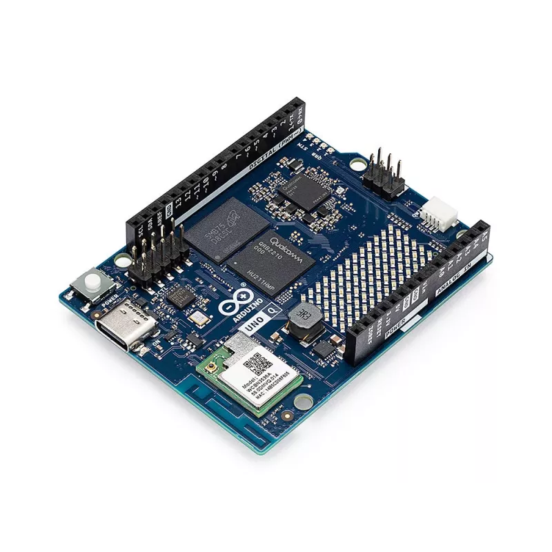 Arduino Uno Q ABX00162 Placa de desenvolvimento, 2 GB / 16 GB eMMC, 4 x 2,0 GHz