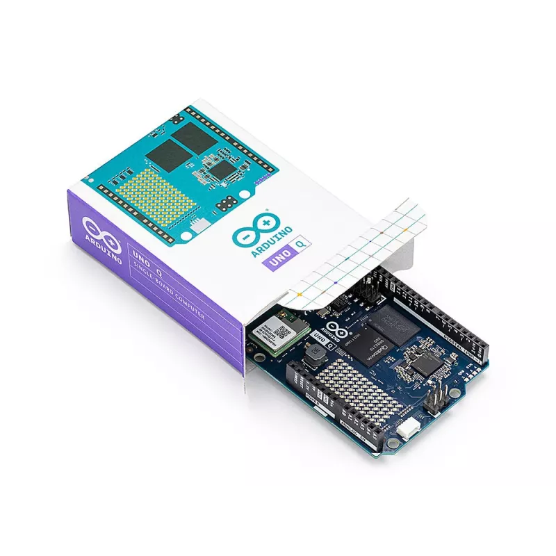 Arduino Uno Q ABX00162 Placa de desenvolvimento, 2 GB / 16 GB eMMC, 4 x 2,0 GHz