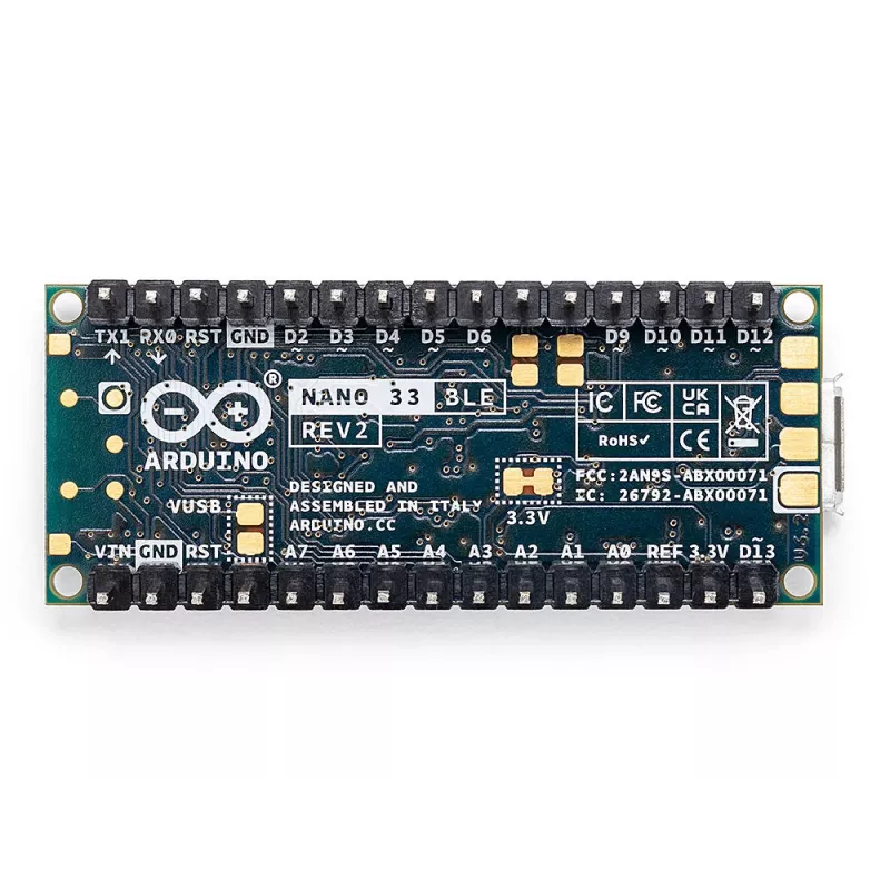 Arduino Nano 33 BLE Rev2 com headers - ABX00072