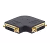Kramer AD-DF/DF/RA-FLAT Adaptador plano em ângulo reto DVI-I fêmea para DVI-I fêmea 99-9595211
