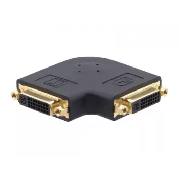 Kramer AD-DF/DF/RA-FLAT Adaptador plano em ângulo reto DVI-I fêmea para DVI-I fêmea 99-9595211