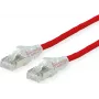 Dätwyler Cabo de rede CAT 6a SFTP PiMF LSZH, ficha RJ-45 macho para ficha RJ-45 macho, 15 m, Vermelho, 10 Gbps, 500 MHz, Snagless 21.05.0616