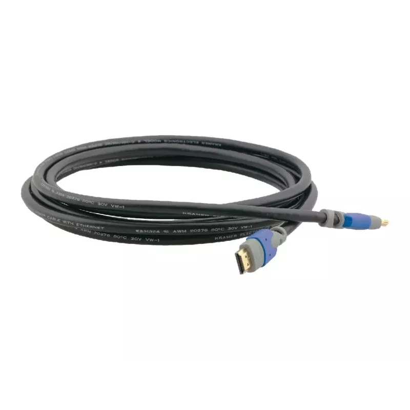 Kramer C-HM/HM/PRO-65 Cabo HDMI com Ethernet - 19,8m (65 ft), 4K@60Hz, HDMI 2.0, Preto 97-01114065