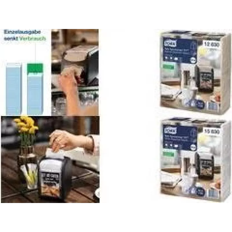 Tork Xpressnap Fit Guardanapos brancos para dispensador, 2 folhas, para sistema dispensador N14 (15830)