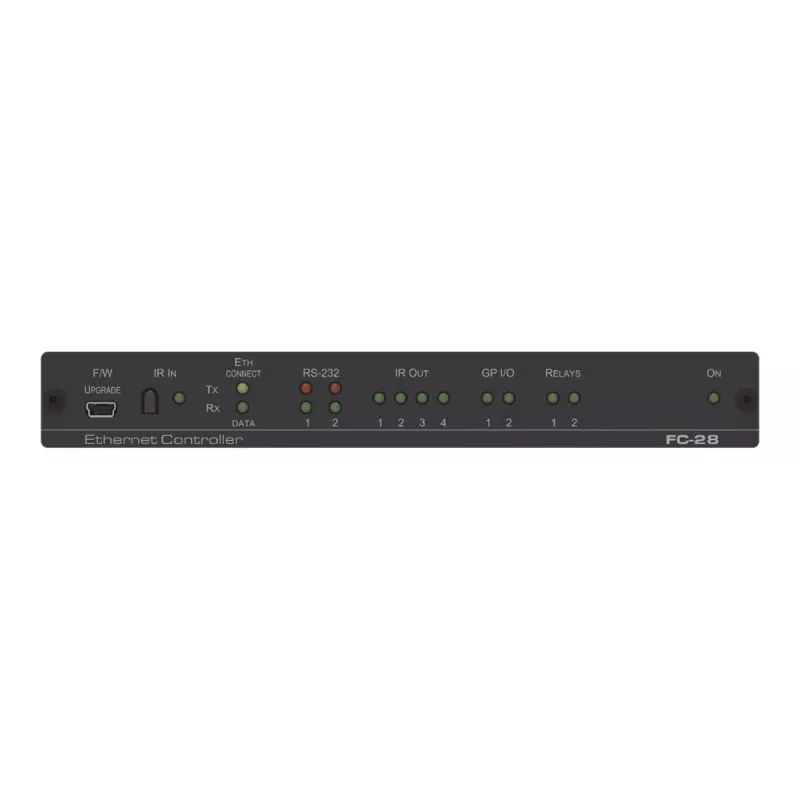 Kramer FC-28 Gateway de controlo, 10 portas, Ethernet, RS-232, IR, E/S digitais, entrada analógica 30-80392090