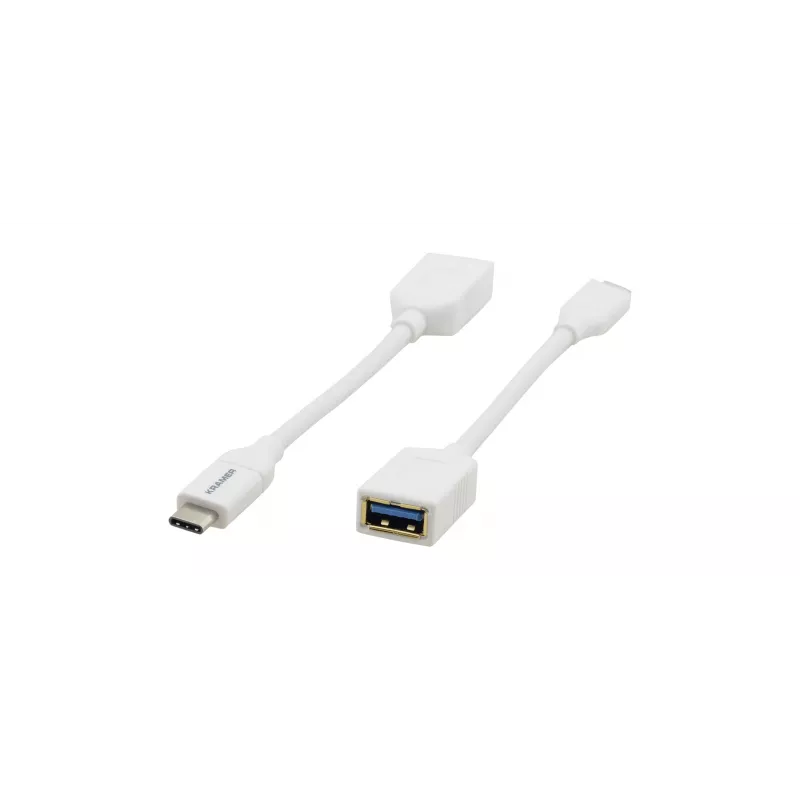Kramer Electronics ADC-USB31/CAE Cabo USB 3.2 Gen 1, USB-C para USB-A, branco, 0,91 m 99-97210005