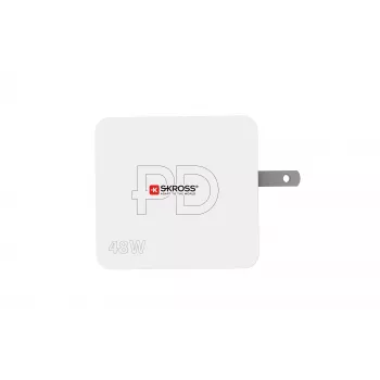 SKROSS Multipower Combo+ US 48W carregador de parede USB com USB-C PD e 3 portas USB-A SKKT000348WPDUSCCN