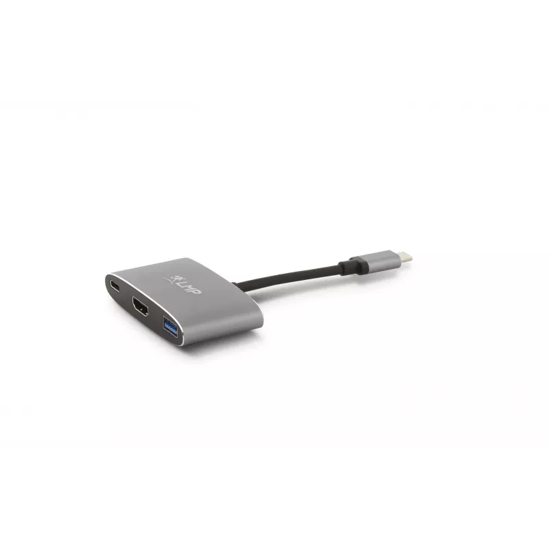 LMP USB-C Combo Hub - HDMI, 3x USB-A, USB-C PD 60W, 5Gbps, Space Grey alumínio para MacBook 12