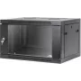 Intellinet Armário de rede de parede 19 polegadas, montagem sem ferramentas, 6U, 450 mm de profundidade, preto RAL 9005 (716826)
