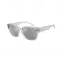 Arnette AN4325-28586G Óculos de sol unissexo retangulares, armação preta mate, lentes cinzento-escuro, 54-19-145 mm