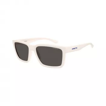 Arnette AN4346-296387 Óculos de sol homem, retangulares, armação preta mate, lentes cinzentas, 57-18-140 mm