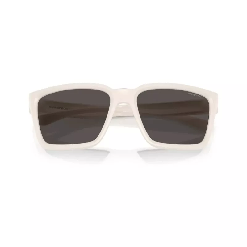 Arnette AN4346-296387 Óculos de sol homem, retangulares, armação preta mate, lentes cinzentas, 57-18-140 mm