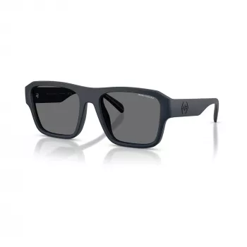 Armani Exchange Óculos de sol retangulares homem AX4154SU-56, armação preta, lentes cinzentas, 56mm