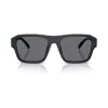 Armani Exchange Óculos de sol retangulares homem AX4154SU-56, armação preta, lentes cinzentas, 56mm