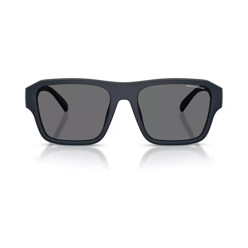 Armani Exchange Óculos de sol retangulares homem AX4154SU-56, armação preta, lentes cinzentas, 56mm