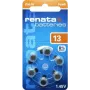 Renata ZA13.DP6 0HG Pilha de zinco-ar para aparelhos auditivos PR48, 1,4 V, 305 mAh, pack de 6