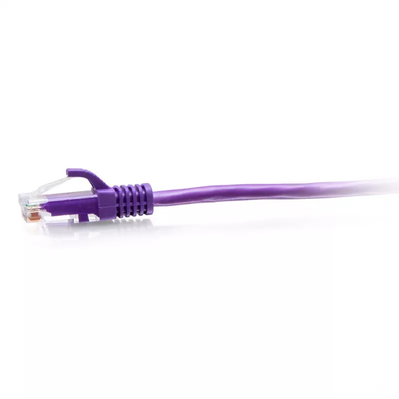 C2G Cabo de rede Ethernet Cat6a Slim U/UTP RJ-45 roxo 0,3m 28 AWG