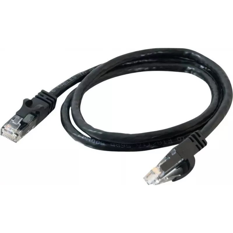 Cables2Go Cabo de rede Ethernet Cat6 UTP 0,5m, preto, snagless, bainha de PVC 83405