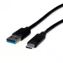 ROLINE RM cabo USB 3.2 Gen 1, USB A-C, ST/ST, preto, 3 m 11.45.9013