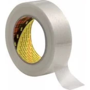 3M Scotch fita adesiva de filamento 8956, transparente, 50 mm x 50 m, 0,131 mm de espessura, suporte de filme PP, 1 rolo 89565050