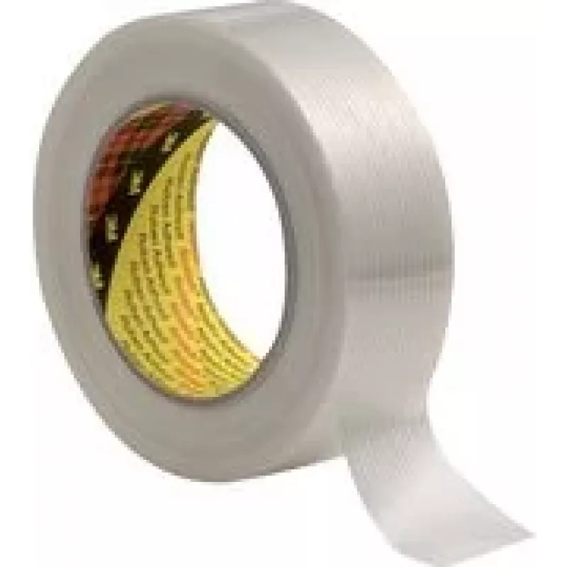 3M Scotch fita adesiva de filamento 8956, transparente, 50 mm x 50 m, 0,131 mm de espessura, suporte de filme PP, 1 rolo 89565050