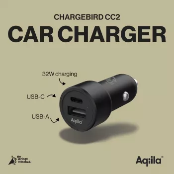 Aqiila CHARGEBIRD CC2 carregador de automóvel preto, 32 Watt (AQCCCC2CBI403)