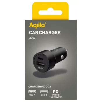Aqiila CHARGEBIRD CC2 carregador de automóvel preto, 32 Watt (AQCCCC2CBI403)