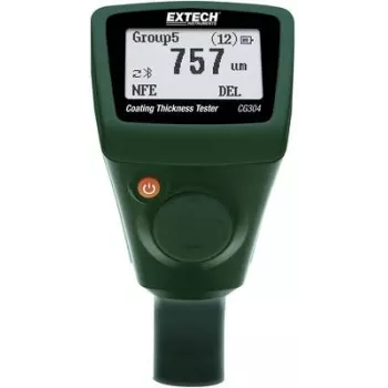 Extech CG304 medidor de espessura de revestimento 0-2000 µm com Bluetooth e USB