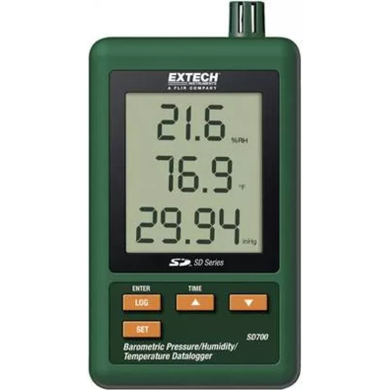 Extech SD700 Registador de dados de temperatura, humidade e pressão atmosférica com cartão SD
