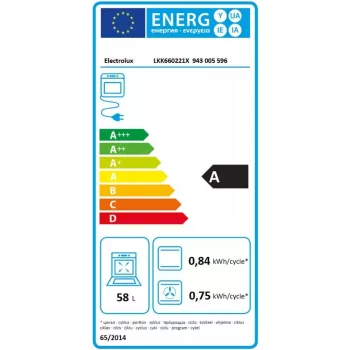 Electrolux LKK660221X Fogão independente com placa a gás e forno elétrico, aço inoxidável anti-dedadas, 60 cm