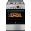 Electrolux LKK660221X Fogão independente com placa a gás e forno elétrico, aço inoxidável anti-dedadas, 60 cm
