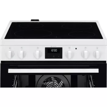 Electrolux LKR64023AW Fogão elétrico independente com placa vitrocerâmica, 4 zonas, forno 58L, branco