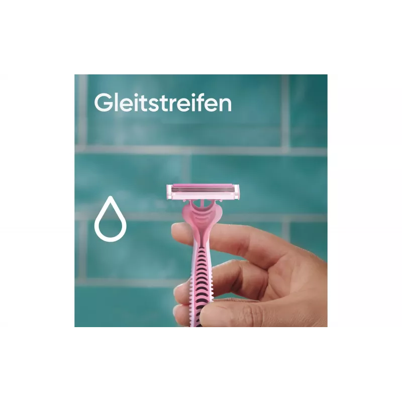 Gillette Simply Venus 3 Máquina de barbear descartável para mulher, 3 lâminas, faixa MoistureRich, 6 unidades 8006540826997