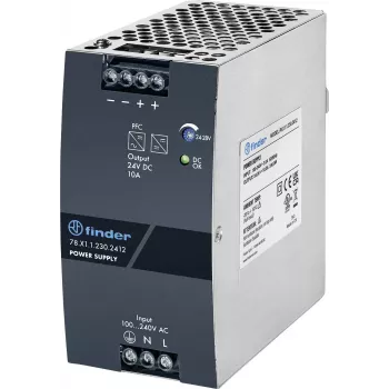 Finder 78.Y1.1.230.2412 Fonte de alimentação comutada 24V DC 20A 480W calha DIN