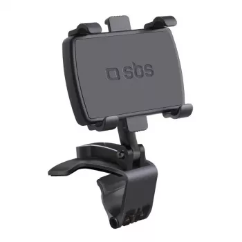 SBS suporte de telemóvel para automóvel articulado para painel com clipe para smartphones até 7 polegadas, rotação 360°, preto (TESUPPWHEELK)