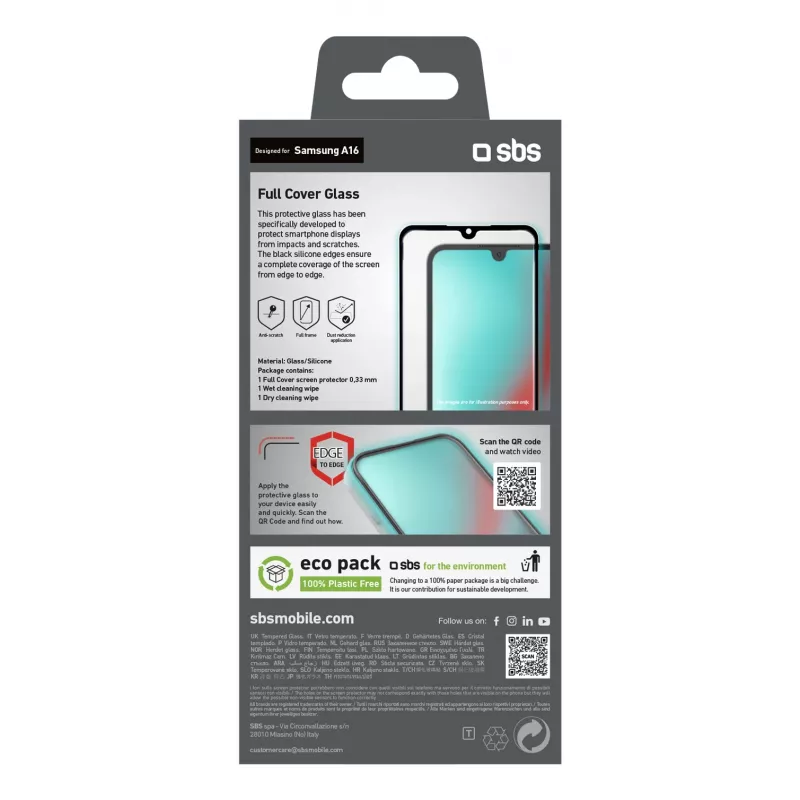 SBS MOBILE SBS Vidro SP Full Cover Galaxy A16 (TESCRFCSAA16)